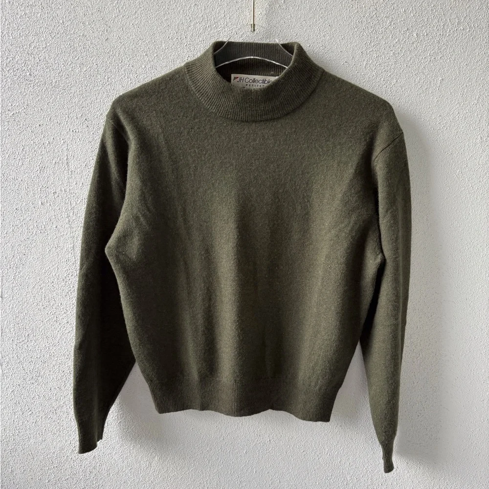 JH‎ Collectibles Petites Olive Green Size PM Lambswool/ Angora Blend